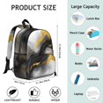 thumbnail image 6 of Black White and Gold Marble Backpack Backpack for School,Cute School Bag,Schoolbag with Adjustable Shoulder Straps & Padded Back,13.8"x11.4"x6", 6 of 6
