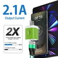 thumbnail image 3 of Charger Block,2 Pack 2.1A Dual Port USB C Charger Block Fast Charging with 4pcs Type C Cable 6FT,Type C Charging Block USB Brick Cube Wall Charger Adapter Phone Chargers Compatible for Android,Green, 3 of 7