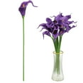 thumbnail image 2 of Ikeay Single Artificial Calla Lily Flower, Pu Realistic Floral Stem for Wedding Table Decoration, Home Kitchen Centerpiece, No Vase Included Purple, 2 of 9