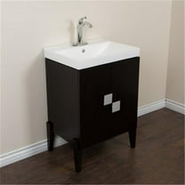 Bellaterra Home Single Sink Vanity- Black - 25 in.