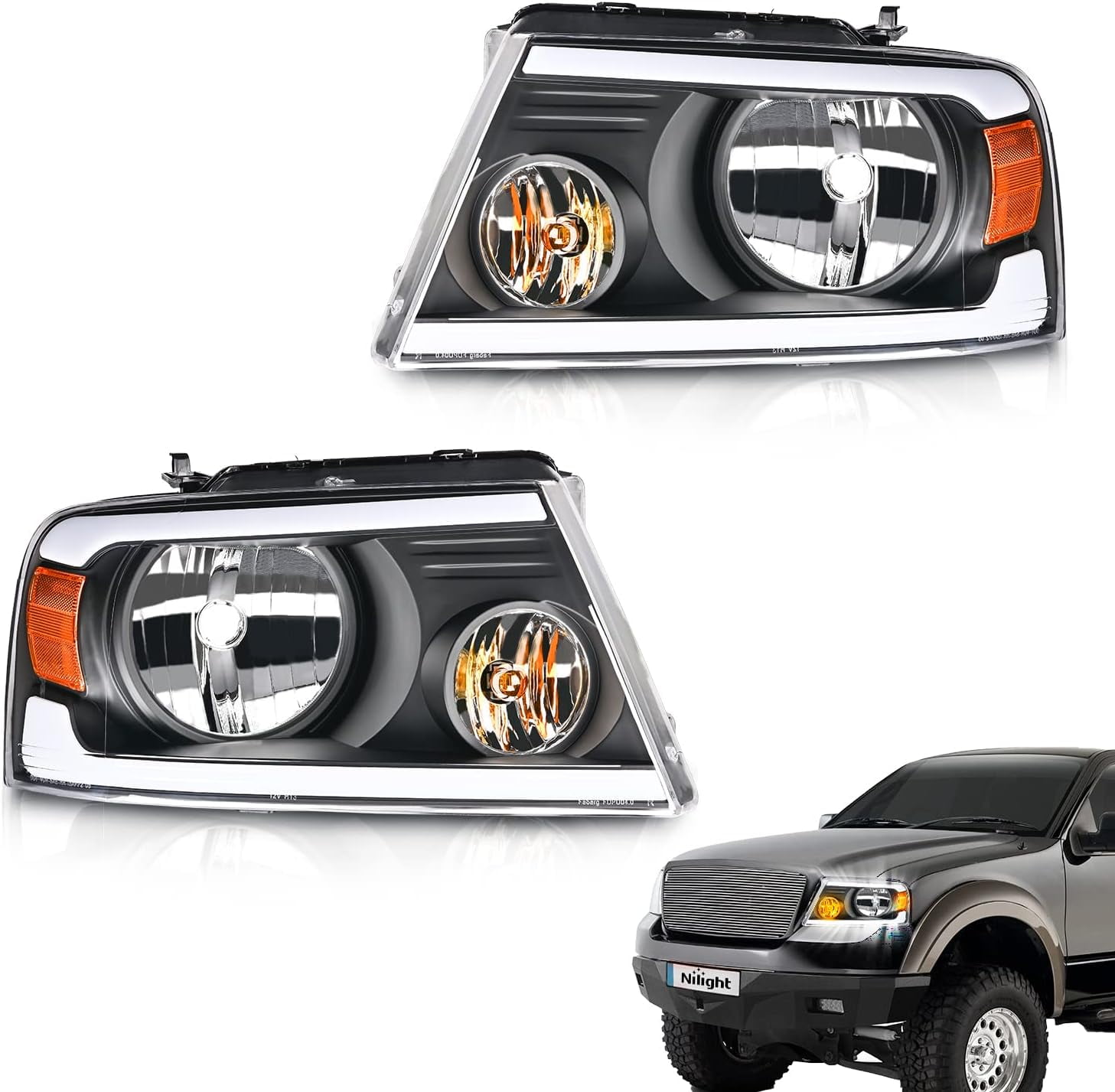 Nilight Headlights Assembly for Ford F150 F-150 2004 2005 2006
