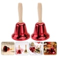 thumbnail image 1 of UPOUART 2Pcs Hand Percussion Jingle Bells Red Wood Loud Sound for Christmas Events, 1 of 7