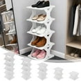 thumbnail image 1 of Sentmoon Narrow Shoe Rack Wall Shoe Rack News Thickened and Widened Corner Simples Shoe Rack Small Size Easy To Install Removable Washable Storage Shoe Cabinet for Shoes and Boots, 1 of 7