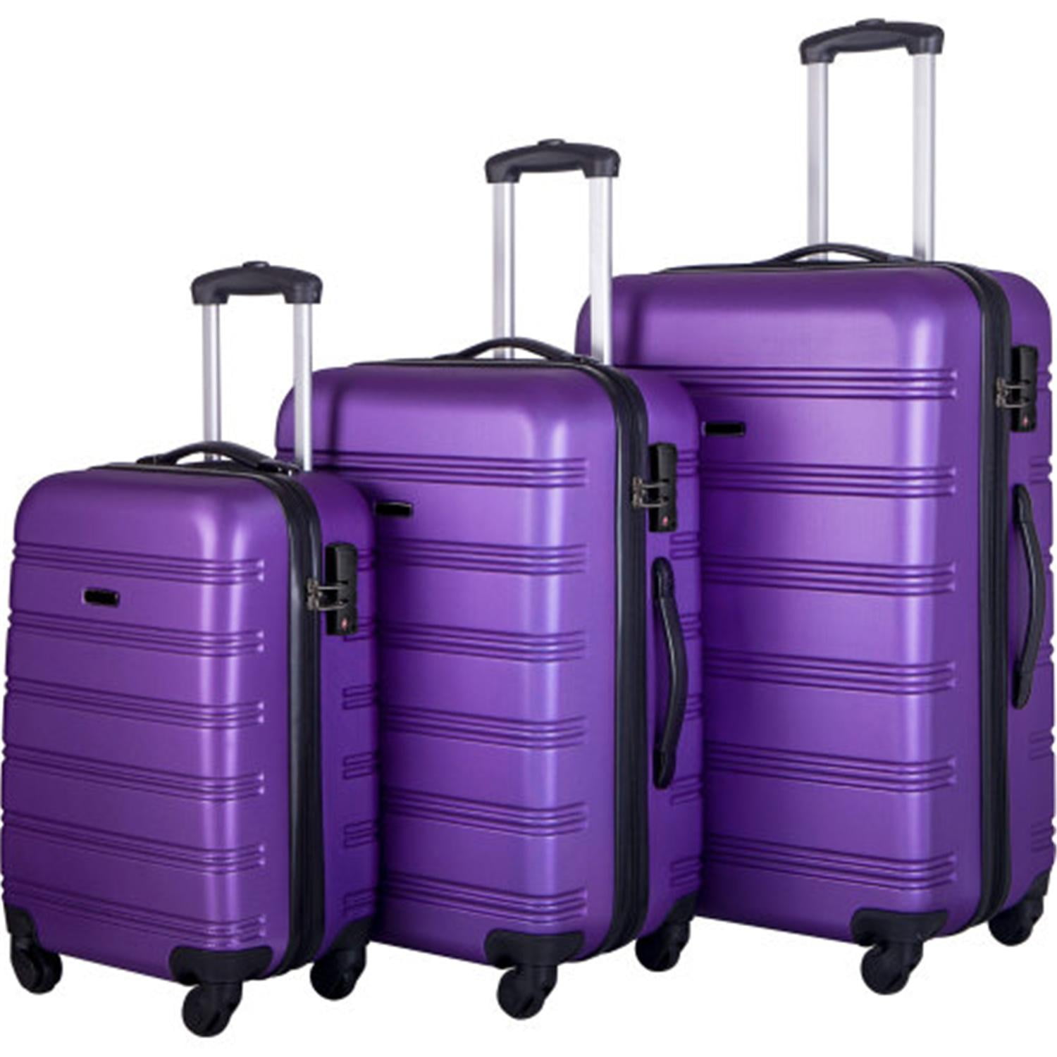 3 Piece Suitcase Set, ABS Lightweight Suitcase with TSA Lock and wheels