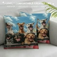 thumbnail image 3 of Orinice Dogs Roller Coaster Graphic Decorative Throw Pillow Cover for Home Couch Living Room Bed Sofa 24x24in, 3 of 5