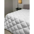 thumbnail image 2 of Geometric Down Alternative Comforter, Abstract Repetitive Little Monochromatic Diamond-like Lattice Square Motifs, Microfiber Quilt for All Season, 5 Sizes, Grey and White, by Ambesonne, 2 of 3