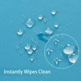 thumbnail image 3 of LAICAIW Round Table Cloth, Water Resistant Microfiber, 90 Inch Diameter, Aqua Blue, Decorative Fabric, 3 of 7