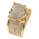 thumbnail image 1 of Anillos para mujer, regalos para mujeres, niñas, blancos, chapados en oro, diamantes de imitación, corazón, letra MOM, el anillo, 1 of 3