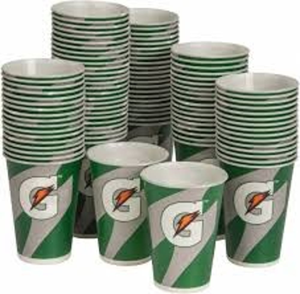 Brand New Gatorade 7 oz disposable cups 5 packs 500 total cups 