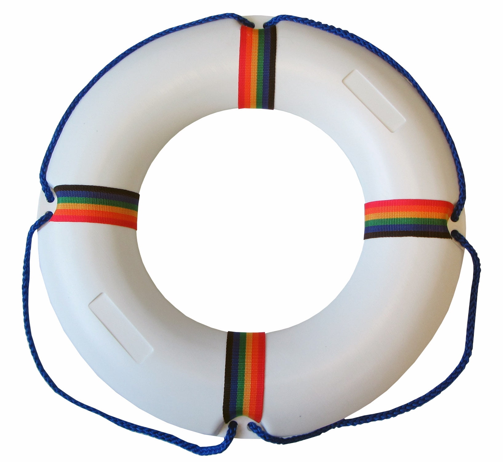 Plastic Ring Buoy for Swimming Pools 21 inch with Perimeter Rope
