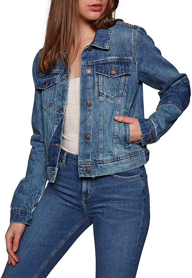 Free People Womens Rumors Denim Jacket 
