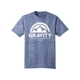 thumbnail image 1 of Gravity Outdoor Co. T-Shirt Col Rond Tri-Blend - Logo Blanc - Bleu Marine Chiné - TG, 1 of 1