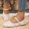 thumbnail image 6 of KIJBLAE Women's Lace Fairy Style Hollow Out Flats, Single Strap Mesh Slip On Elegant Casual Flat Shoes Beige 38, 6 of 9