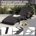 thumbnail image 2 of Euroco Outdoor Wicker Chaise Lounge Chairs Set of 2, Patio Rattan Reclining Chair with 5 Adjustable Backrest Ergonomic Wave Design, Pool Sunbathing Recliners, Black, 2 of 27