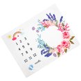 thumbnail image 1 of EeaseCA 1pc Photography Blanket Flower Pattern Baby Newborn Milestone Months Blanket, 1 of 7