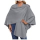 thumbnail image 1 of Poncho grande con abertura delantera para mujer - Chal de punto para otoño-invierno - Talla única, 1 of 5