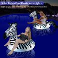 thumbnail image 4 of Flotador inflable para piscina con forma de cebra con luces FlyFreeEU Solar Adults, 4 of 7
