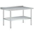 thumbnail image 1 of Stainless Steel Prep Table, 24 x 72 Inch Commercial Kitchen Prep & Work Table with Adjustable Under Shelf & Backplash, Heavy Duty Metal Workbench, 1 of 7