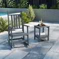 thumbnail image 6 of Pipopa Adirondack Outdoor Side Table,HDPE All Weather Double Layer Patio Side Table,Rectangular End Table for Garden Balcony Pool,Grey, 6 of 10