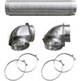 thumbnail image 1 of Builders Best 110050 Semi-Rigid Dryer Vent Kit with Close Elbow, Silver, 1 of 5