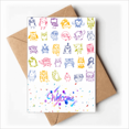 thumbnail image 1 of Cartoon Colorful Birds Protect Animal Pet Lover Welcome Back Greeting Cards Envelopes Blank, 1 of 3