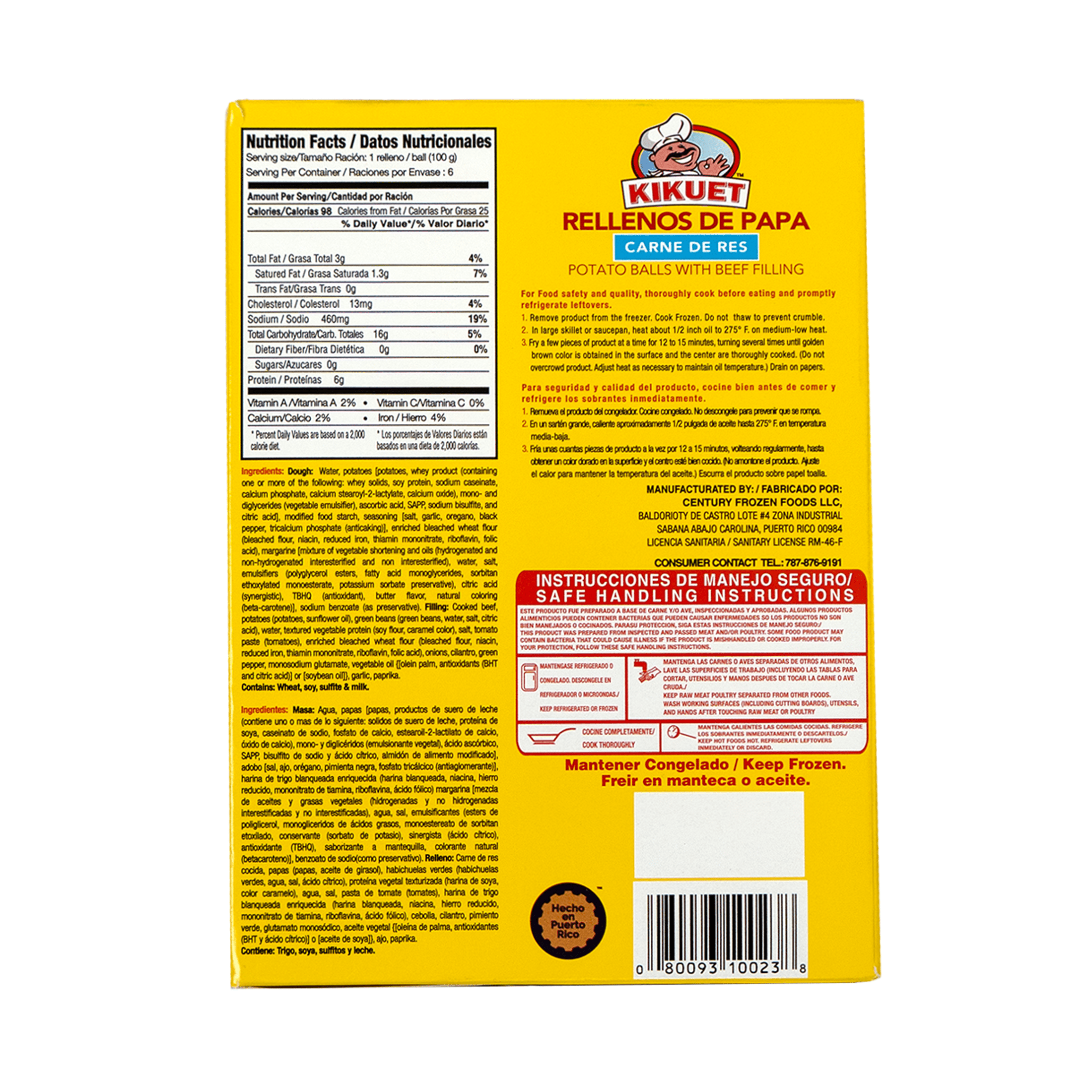 Kikuet Stuffed Potato Balls, 21.1 oz, 6 Count (Frozen)