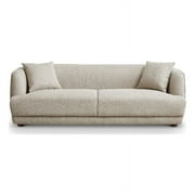 Venar Mid-Century Modern Living Room Luxury Fabric Linen Couch in Cream