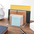 thumbnail image 5 of 5-Row Acrylic File Holder for Desk File Holder Acrylic Desk Organizer Mail Organizer Countertop Desktop Acrylic Mail Display Stands Office Desk Accessories for Envelopes Document Notebook DIY Clear, 5 of 7
