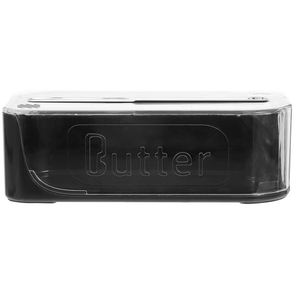 MLINS Butter Dish with Lid Airtight ABS Butter Container for Storage Use Black 4.5x3.2x2.1 Inches