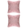 thumbnail image 2 of PiccoCasa 2Pcs Decorative Throw Pillow Cover Faux Fur Cushion Cover, Dark Pink, 20"x20", 2 of 6