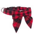 thumbnail image 4 of Collar navideño para perro ADOGGYGO, mediano, rojo y negro, a cuadros, 4 of 6