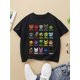 thumbnail image 3 of Youngsters' Cartoon Character T-Shirt - 3D Print Short Sleeve Tee with Playful Graphic Design, Soft Stretchy Cotton Blend, Round Neck Summer Casual Top for Boys & Girls, Hand Wash Only, 3 of 7