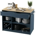 thumbnail image 6 of Twin Star Home 48" Kitchen Island, Fontana Blue, 6 of 6