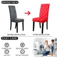 thumbnail image 6 of PicccoCasa 1 Piece Stretch Spandex Stretch Chair Cover,(M Size, Red), 6 of 7