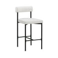 thumbnail image 6 of Nathan James Dahlia Counter Height Bar Stool Light Cream, Boucle/Black, 6 of 6