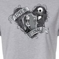 thumbnail image 3 of The Nightmare Before Christmas - Jack and Sally Love Eternal - Juniors Cropped Cotton Blend T-Shirt, 3 of 5