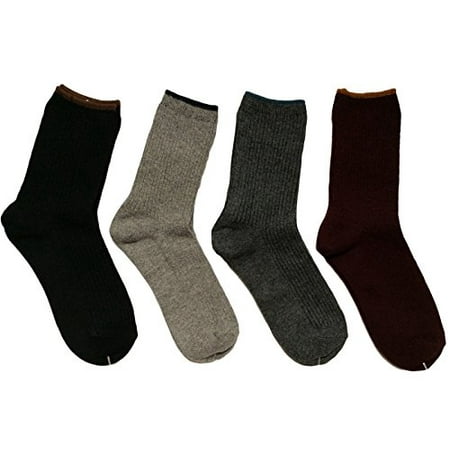 

Lovely Annie Big Girl s and Women s 5 Pairs Pack Wool Crew Socks HR1612 Size L/XL 4 Color(No Beige)