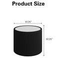 thumbnail image 5 of Hassch Modern Minimalist Cylindrical End Table, 17.7" Marble Top with PU Leather Frame, Round Side Table for Living Room, Bedroom, or Office, No Assembly Required, Black, 5 of 6