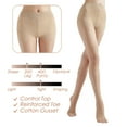 thumbnail image 3 of G&Y Women's Backseam Sheer Tights - 20D Control Top Pantyhose with Reinforced Toes (1Nude, L), 3 of 6