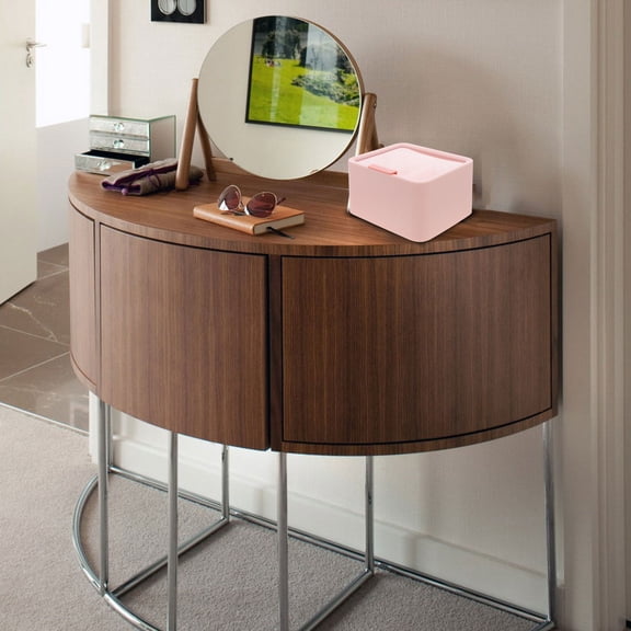 HEMOTON Multifunctional Mini Polished Storage Box 15X12.5X8.5CM Pink
