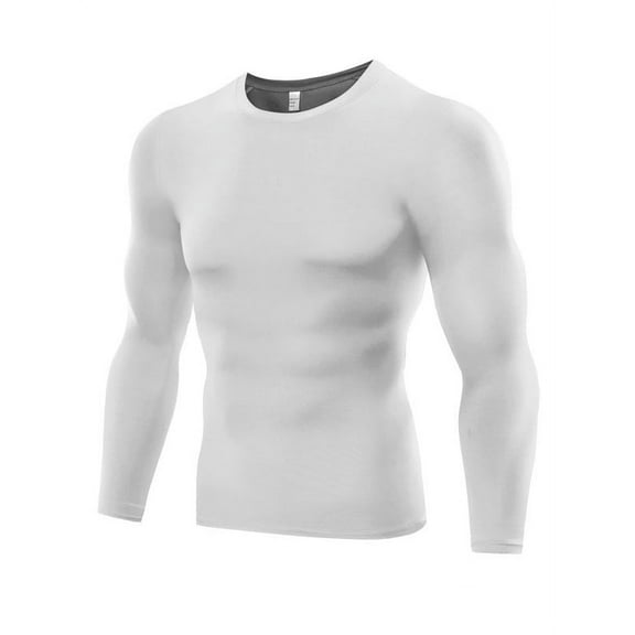 Men's Compression Baselayer Long Sleeve Shirt Cool Dry Athletic Sports Tops