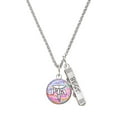 thumbnail image 1 of Delight Jewelry Silvertone Domed Multi Color PTA Silvertone Best Friends Forever Bar Charm Necklace, 23", 1 of 4