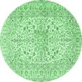 thumbnail image 1 of Ahgly Company Indoor Round Persian Emerald Green Traditional Area Rugs, 4' Round, 1 of 4