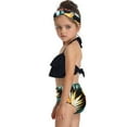 thumbnail image 2 of Aayomet Girls Bathing Suits Bikini Swimwear Little Bathing Two 212Y Girls Floral Beach Toddler Ruffles Swimsuit Wear Pieces Kids,Black 2-3 Years, 2 of 4