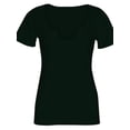 thumbnail image 6 of Women Tops V Neck Shirts Short Sleeve Casual Ribbed Slim Fitted T Shirts for Summer, 6 of 7