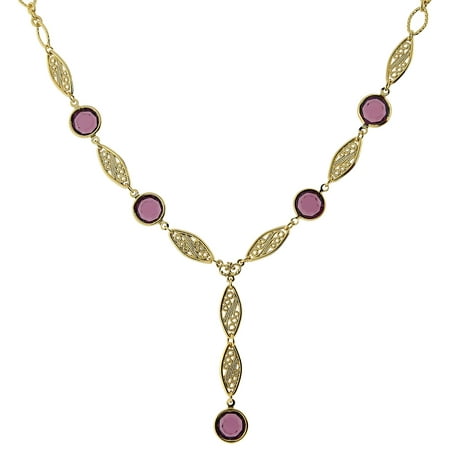 Amethyst purple crystal necklace
