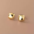 thumbnail image 2 of K-KED 925 Sterling Silver Geometric Art Shape Stud Earrings Ear Studs-Gold, 2 of 6