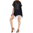 thumbnail image 3 of HAPPY BAY Women's Chiffon Summer Beach Open Front Holiday Kimono Beachwear Duster Cardigans XL-XXL Jet Black_AB738, 3 of 3