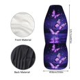 thumbnail image 6 of POLERO Butterflies Vehicle Seat Covers for Auto Trucks, Set of 2 Durable Front Seat Cover Breathable Elastic Car Front Seat Covers, 6 of 12