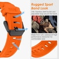 thumbnail image 4 of VeveXiao for Apple Watch Band for Apple Watch Ultra Band Apple Watch Ultra 2 49mm for Men, Silicone Rubber Bands for Series 9/8/SE2/7/6/SE/5/4/3/2/1 45mm 44mm 42mm Stainless Steel Metal Connector Band, 4 of 9